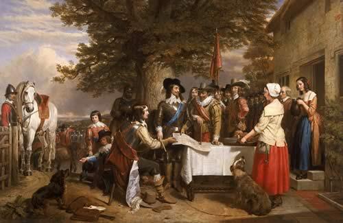 Charles Landseer Charles I holding a council of war at Edgecote on the day before the Battle of Edgehill